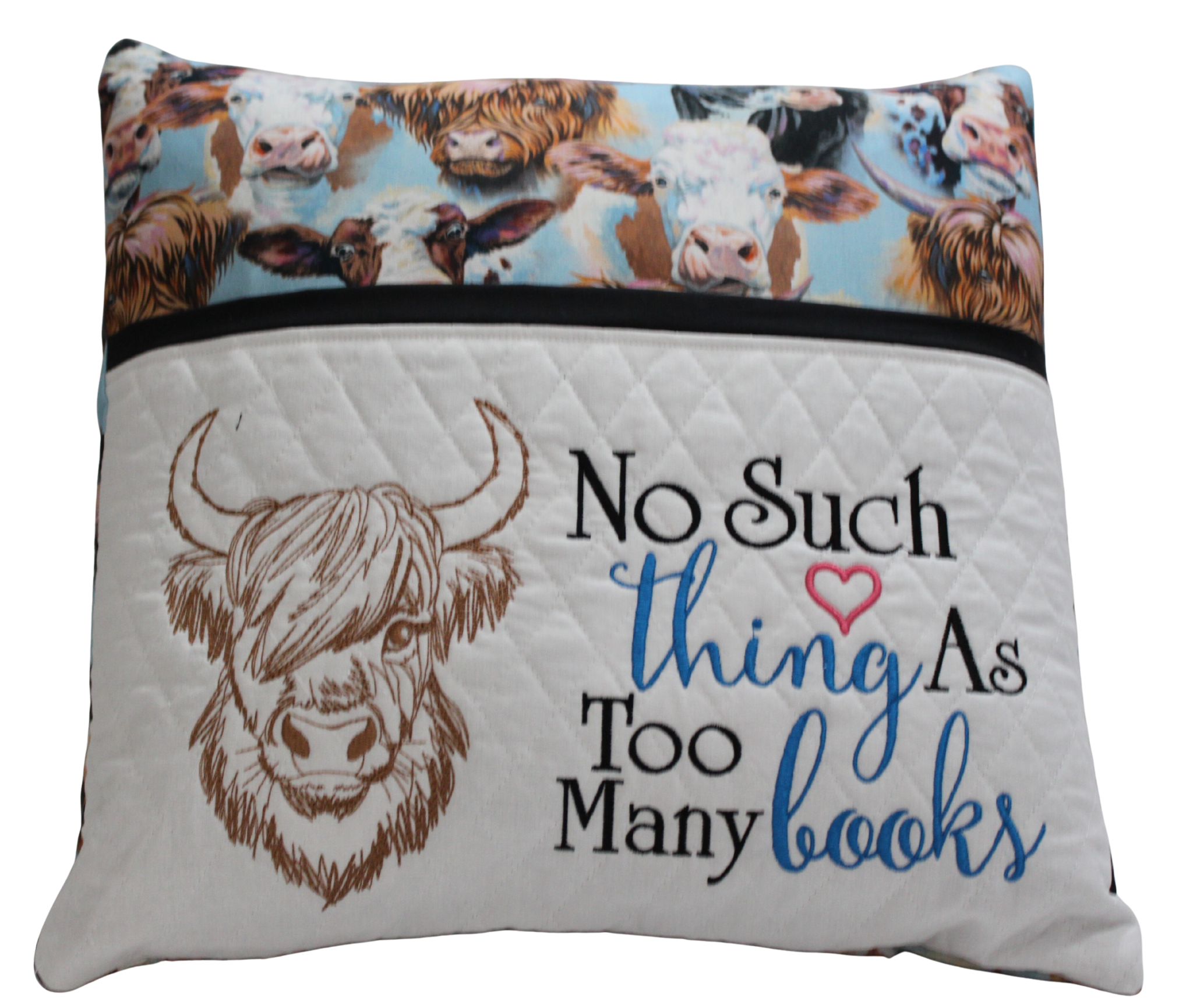 Highland Cow Reading Pillow