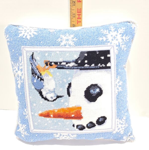 Snowman Needlepoint Pillow - Image 3