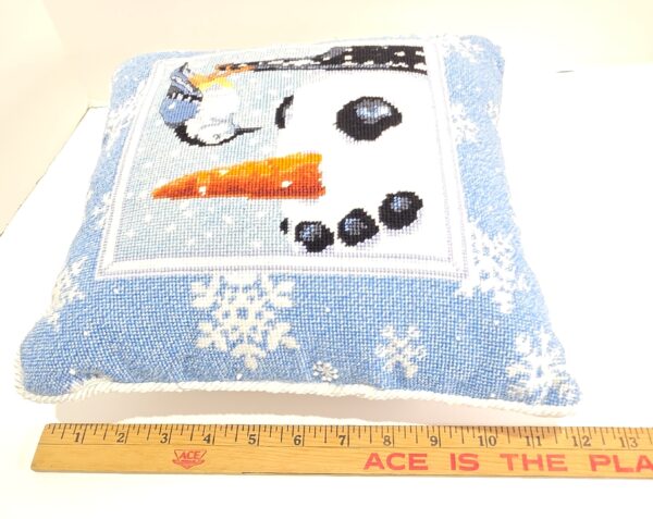 Snowman Needlepoint Pillow - Image 4